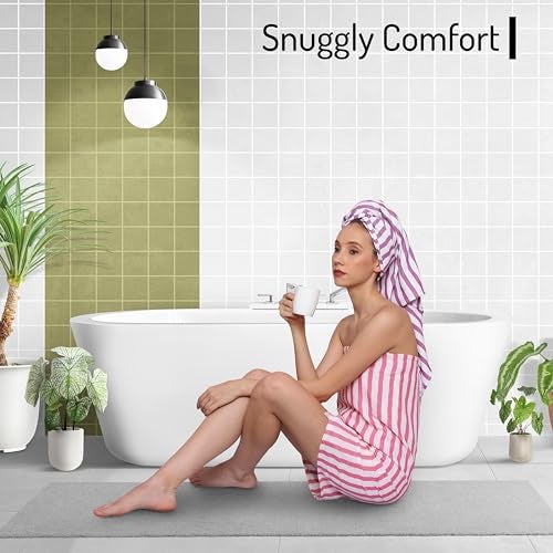 PATVY Bath Towels| Light Weight Turkish Style Stripe Bath Towels for Men Large Size Cotton|70 x 150cm Quick Absorption &Faster Drying Bath Towel for Women| 100% Cotton Pack of 3 - Image 4