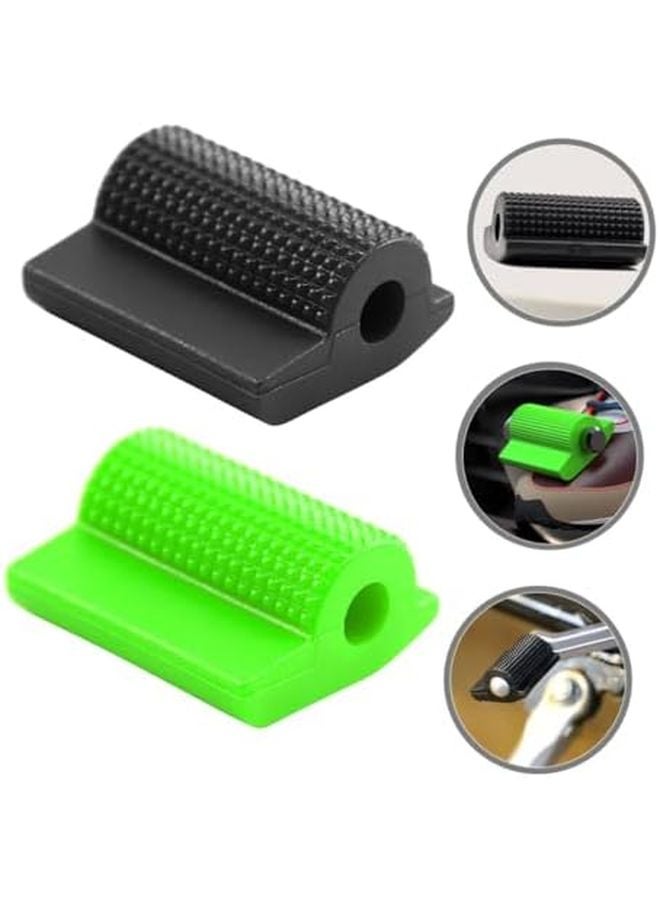VALICLUD 6pcs Motorcycle Gear Shifter Covers Rubber Slip Protectors Green Black - Image 4