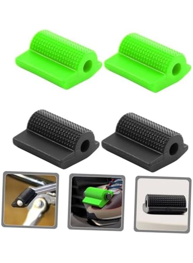 VALICLUD 6pcs Motorcycle Gear Shifter Covers Rubber Slip Protectors Green Black - Image 3
