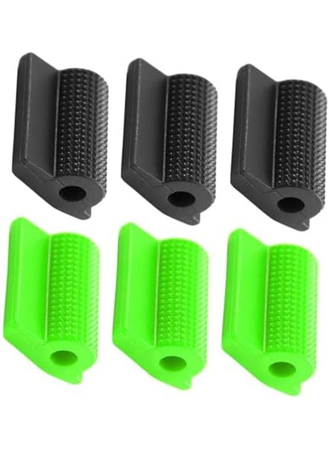 VALICLUD 6pcs Motorcycle Gear Shifter Covers Rubber Slip Protectors Green Black - Image 2