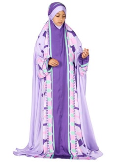 Sabr 'Divine Arches I' Kids Prayer Dress, Purple  - Image 1