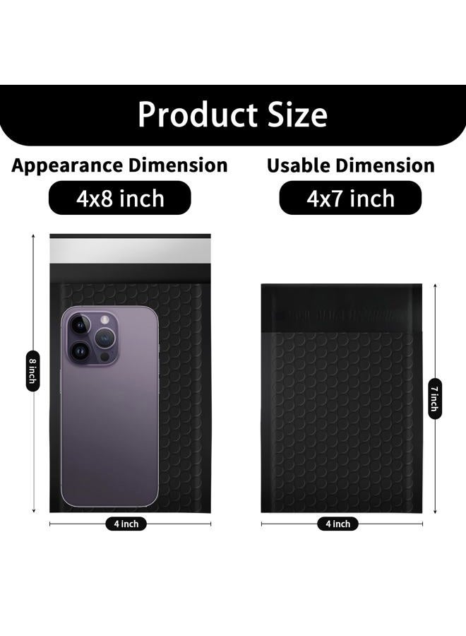 Alilmein 4×8" Inch Bubble Mailers 100 Pack Small Bubble Mailers Waterproof Padded Envelopes Self Seal Adhesive Shipping Bags for Mailing Cards Jewelry Makeup and Small Business Packaging - Image 2