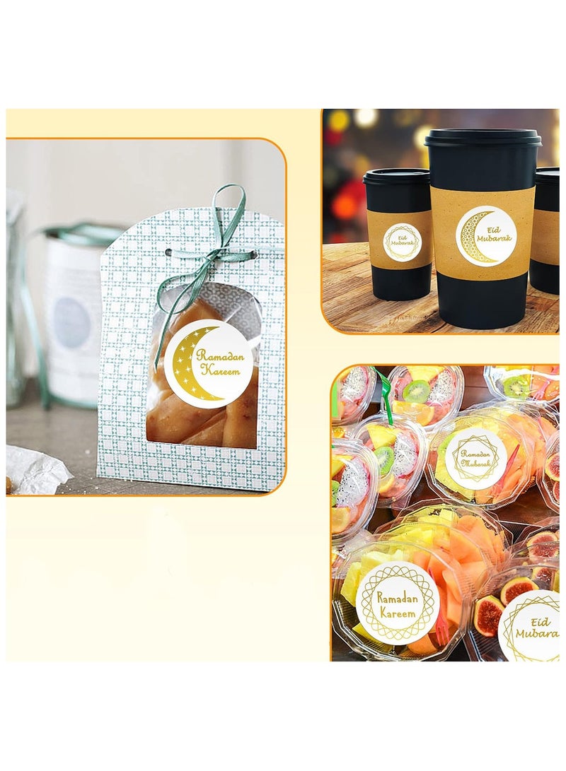 1500pcs Golden Stickers, Eid Al Fitr Stickers, Ramadan Label Stickers, Easy To Tear, for Gift Package,Sealing Label and Decoration - Image 5