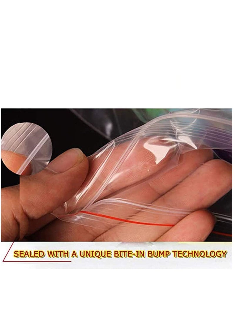 Generic - 100 Resealable Clear Plastic Bags Set Zip Lock Storage Pouches For Storage Multiuse Self Locking Zipper Bag No. 9 Size 20 * 28 CM - Image 1