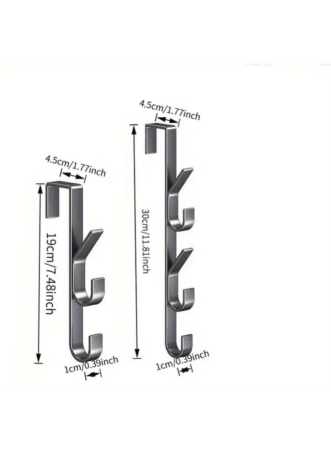 Heavy Duty Metal Door Hooks Set 5 Pack Easy No Tool Installation Coat Hat Bag Storage Organizer - Image 3