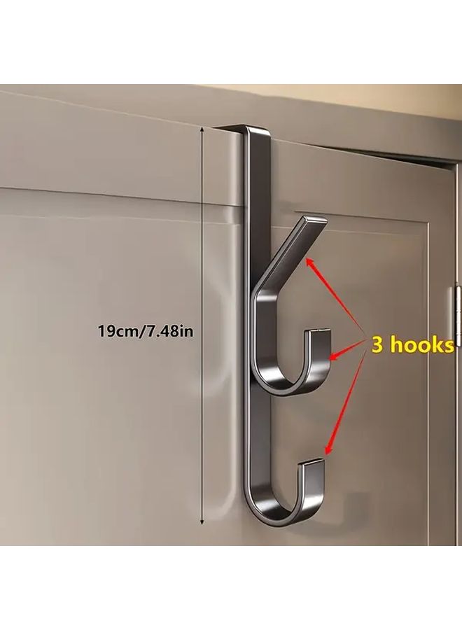 Heavy Duty Metal Door Hooks Set 5 Pack Easy No Tool Installation Coat Hat Bag Storage Organizer - Image 5