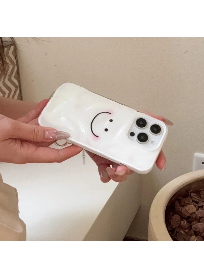 NIBEMINENT Cheek Rouge And Smiling Face Protective TPU Case Cover For IPhone 16 Pro, Clear - Image 3