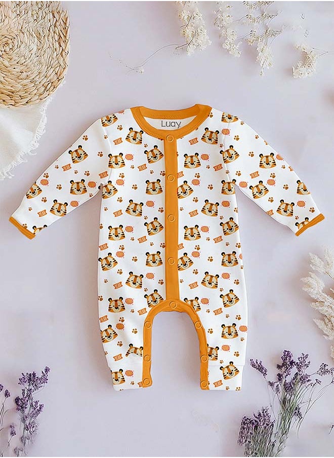 LUAY 100% Cotton Full Sleeves Baby Printed Romper,Sleepsuit for Baby Girls & Boys_(Pack of 4)  - Image 3