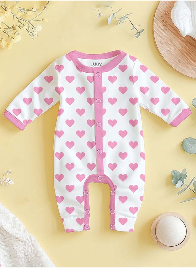 LUAY 100% Cotton Full Sleeves Baby Printed Romper,Sleepsuit for Baby Girls & Boys_(Pack of 4)  - Image 5