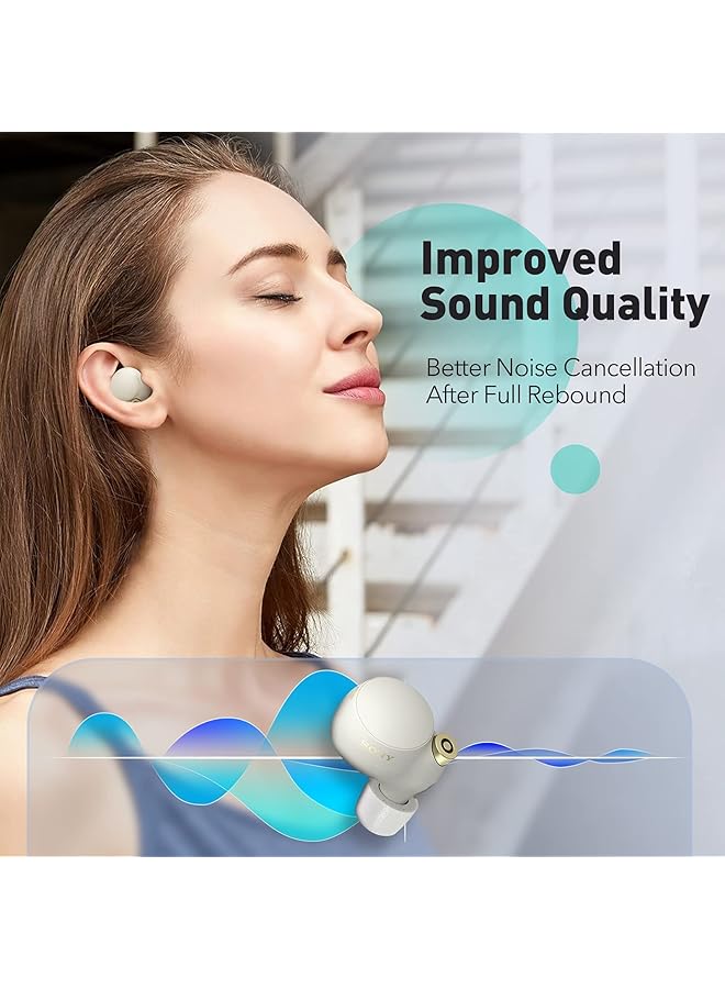 erorex Memory Foam Tips For Sony Wf 1000Xm4 Wf 1000Xm3 Anti Slip Replacement Ear Tips For Sony True Wireless Earphones Fit In The Charging Case Perfect Noise Cancellation 3 Pairs Assorted Size Gray - Image 3