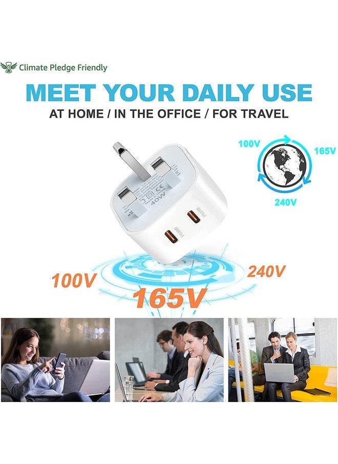Rock Pow - ROCK POW PD 20W USB C Charger Cable Set for iPhone 14 Pro Charger Cord Type C Fast Charging Wall Plug with iPhone Lightning Cable Compatible for iPhone 14 Pro/14 Pro Max/14 Plus/14/13/12/11/Xs, iPad Pro - Image 1