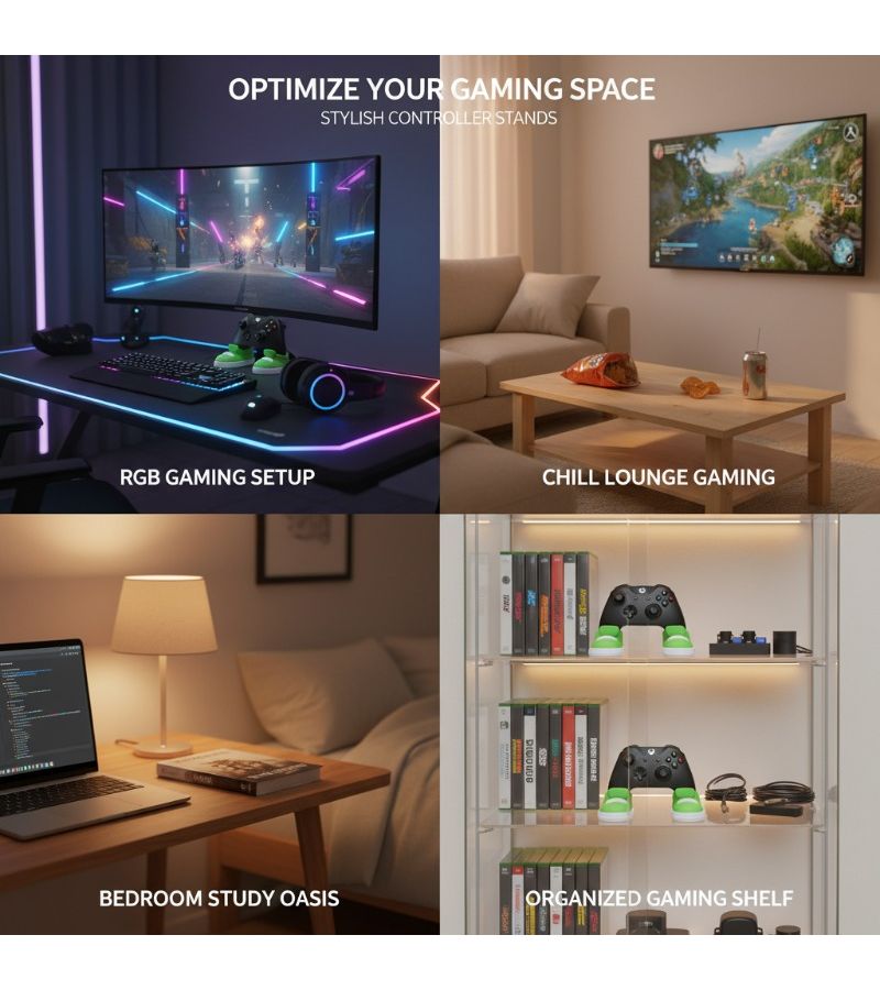 حامل وحدة تحكم ألعاب على شكل حذاء أحمر متوافق مع PS4 وPS5 وXbox، مصنوع من مادة ABS المتينة، هدية للاعبين - Image 3