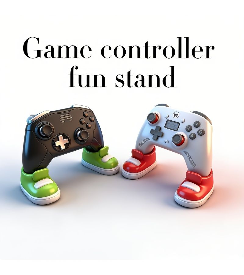 حامل وحدة تحكم ألعاب على شكل حذاء أحمر متوافق مع PS4 وPS5 وXbox، مصنوع من مادة ABS المتينة، هدية للاعبين - Image 2