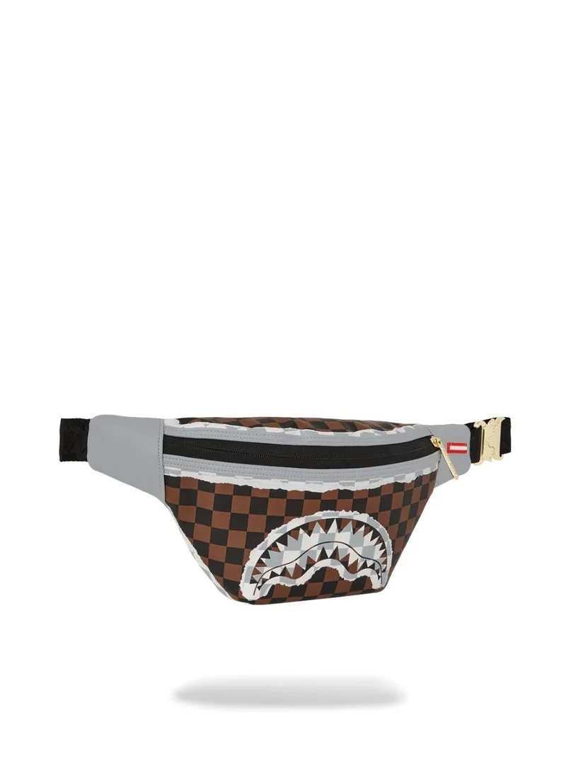 SPRAYGROUND SG CREAM AND BROWN TEAR CHECK SAVVY CROSSBODY