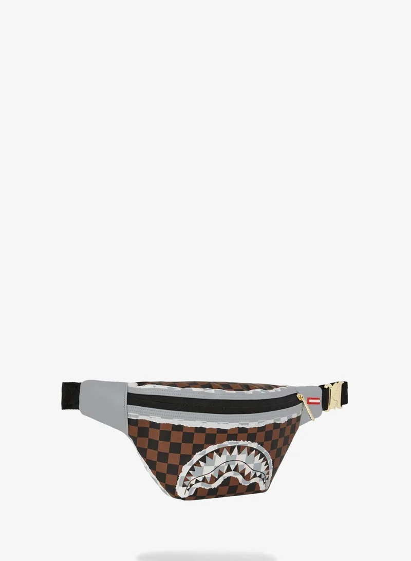 SPRAYGROUND SG CREAM AND BROWN TEAR CHECK SAVVY CROSSBODY