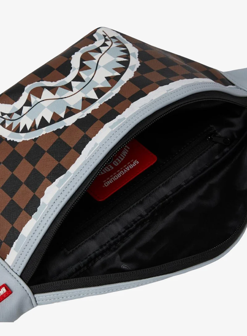 Sprayground  SG CREAM AND BROWN TEAR CHECK SAVVY CROSSBODY  | Best Price UAE