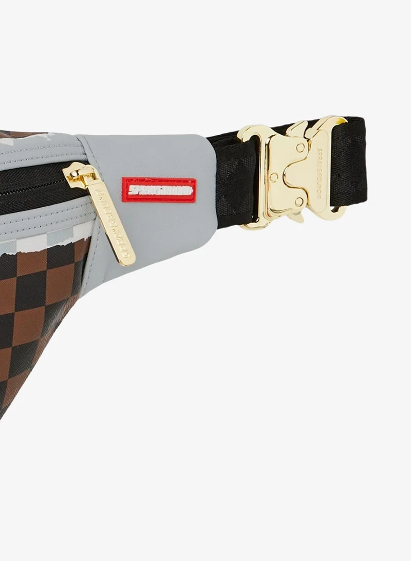 Sprayground  SG CREAM AND BROWN TEAR CHECK SAVVY CROSSBODY  | Best Price UAE