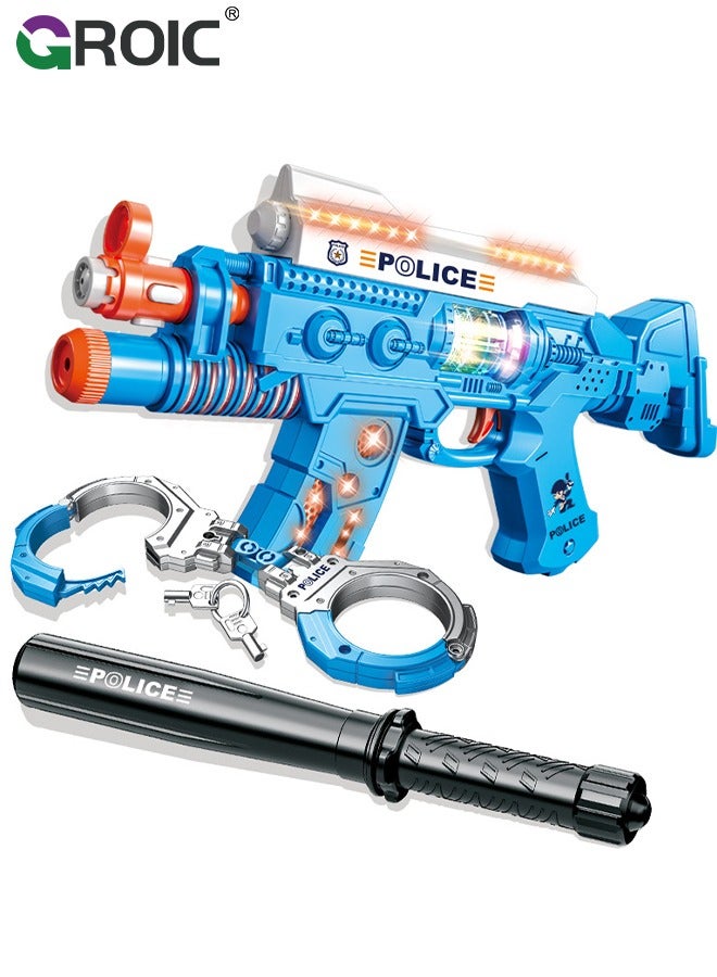 GROIC Toy Gun with Sounds, Handcuffs, Batons and Spinning Lights, Electric Gun Toy Most Popular Gifts for Children, Special Toy Gun with Dazzling Light, Amazing Blaster Sound & Unique Action Light-UP  - Image 1
