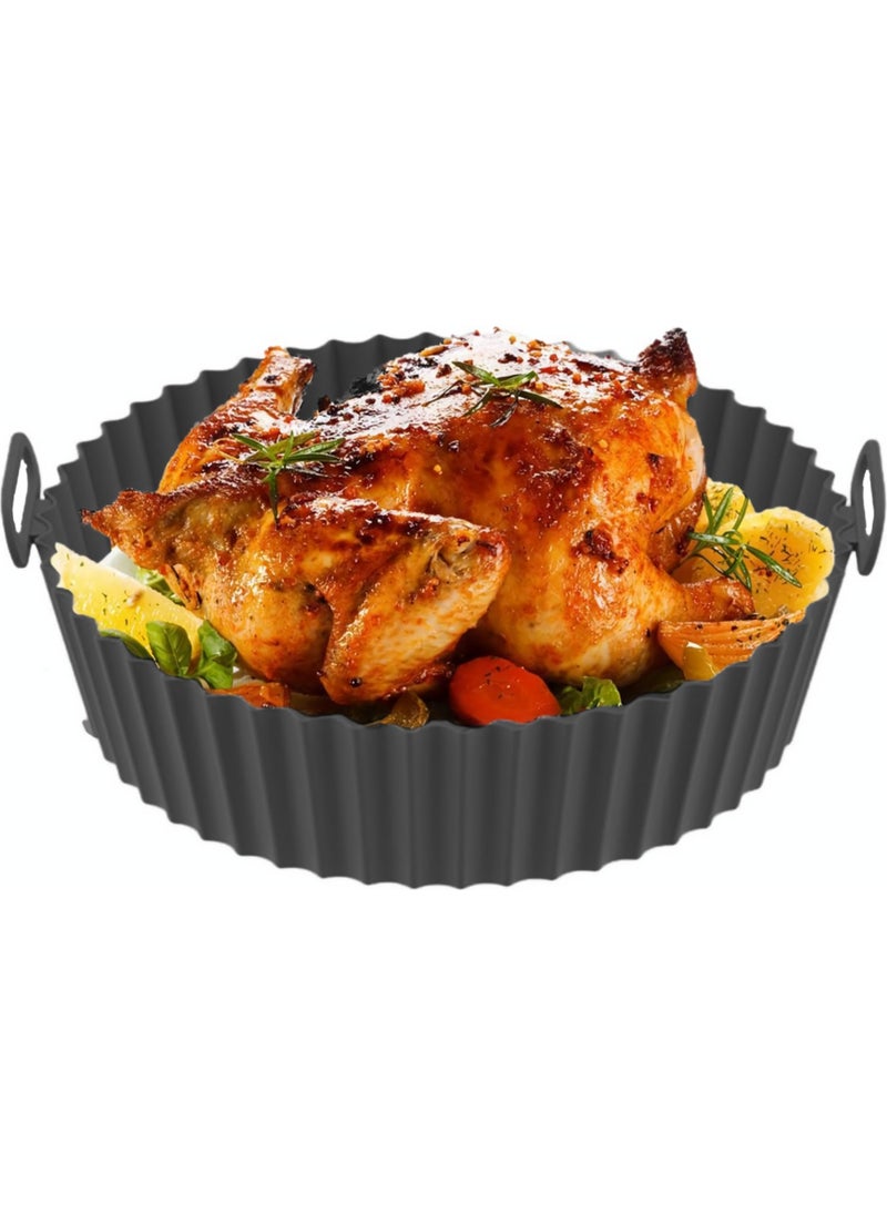 Anthracite Color Silicone Cooking Container Compatible with All Airfryers - Airfryer Silicone Container - Bpa Free-1 Piece