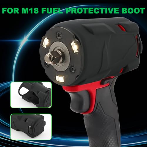 FKBAightccy 49-16-2854 Protective Boot Compatible with Milwaukee for M18 Fuel 3/8" 1/2" 2854-20 Compact Impact Wrench Protective Boot for Milwaukee 2854-20 2855-20 2855P-20 Assembly Accessories Part - Image 3