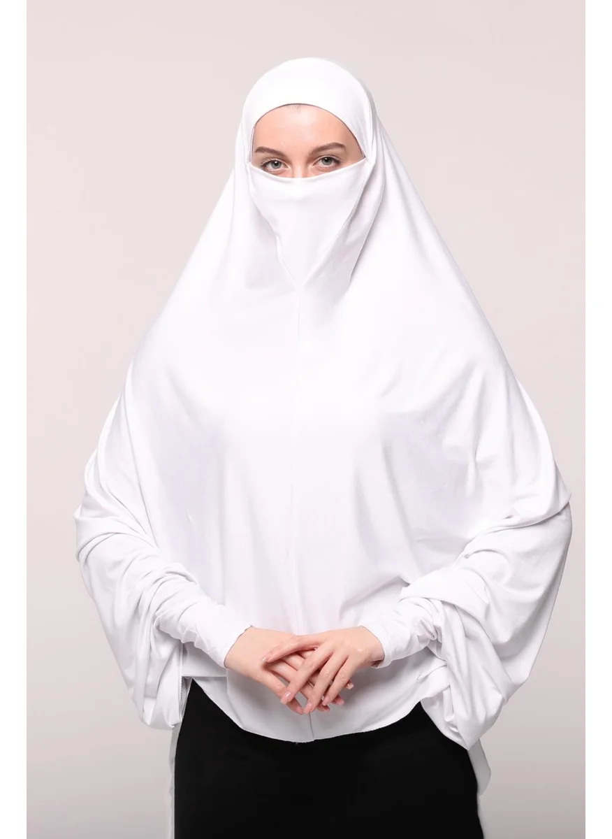 Altobeh Practical Hijab Hijab with Sleeves Soufflé Sheet Top and Veil - Prayer Cover with Nikap