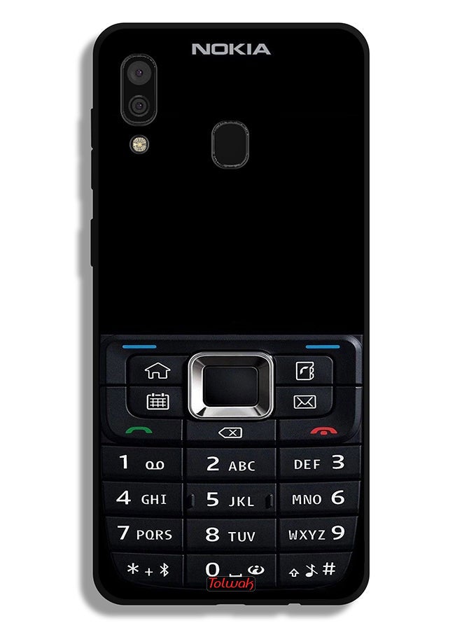 Tolwak Samsung Galaxy A20 Protective Case Cover Old Phone Pattern - Image 1