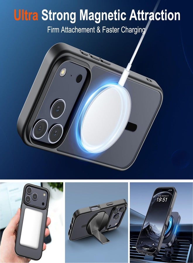 SUPFINE Magnetic for iPhone 17 Pro Case (Compatible with MagSafe)(Military Grade Drop Protection) Translucent Matte Shockproof with Anti-Fingerprint Phone Cover 2025,Black - Image 5