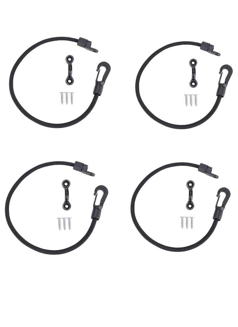 Y&D Rod Strap Holder, 4 Pieces Deck Mount Connectors,Rod Hold Down Strap, Gunwale Tie Holder for Bass Boat Kayak Fishing  - Image 1