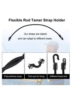 Y&D Rod Strap Holder, 4 Pieces Deck Mount Connectors,Rod Hold Down Strap, Gunwale Tie Holder for Bass Boat Kayak Fishing  - Image 3