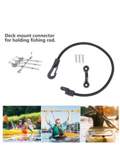 Y&D Rod Strap Holder, 4 Pieces Deck Mount Connectors,Rod Hold Down Strap, Gunwale Tie Holder for Bass Boat Kayak Fishing  - Image 2