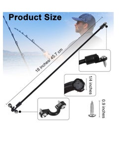 Y&D Rod Strap Holder, 4 Pieces Deck Mount Connectors,Rod Hold Down Strap, Gunwale Tie Holder for Bass Boat Kayak Fishing  - Image 4