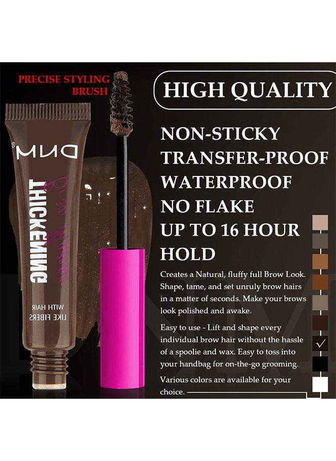 DNM Tinted Thickening Brow Mascara, Brow Fast Sculpt, Waterproof Transfer-Proof, Brush To Fill In Eyebrows And Cover Gray Hairs, Cruelty Free(Espresso)  - Image 2