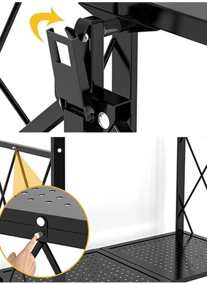 Cady One - 4-Tire Scratch-Resistant Storage Rack Black - Image 1