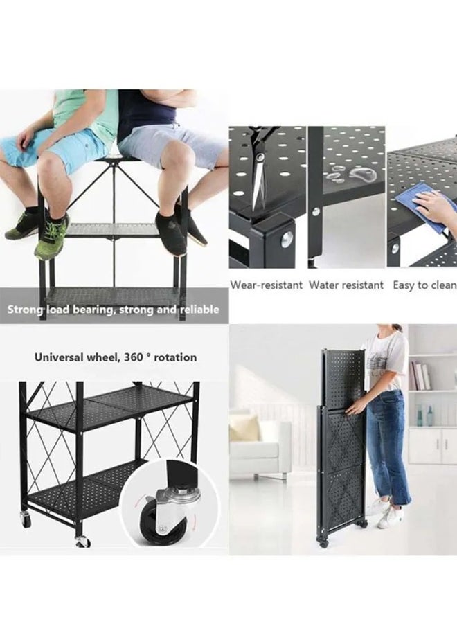 Cady One - 4-Tire Scratch-Resistant Storage Rack Black - Image 1