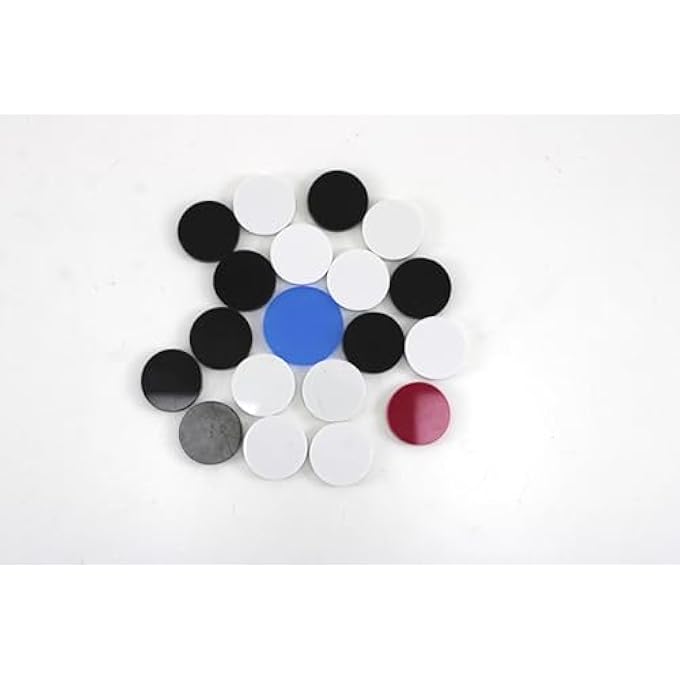 FITTO 5MM ACRYLIC CARROM COINS 19PCS WITH 1 STRIKER SET FOR CARROM BOARD GAMES - Image 4