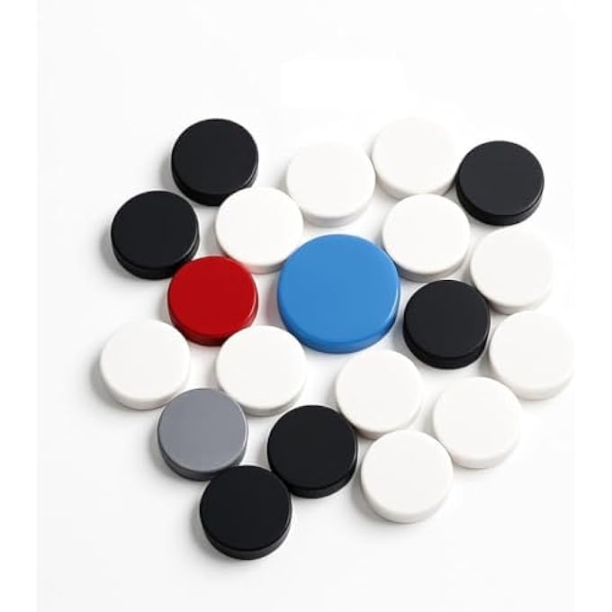FITTO 5MM ACRYLIC CARROM COINS 19PCS WITH 1 STRIKER SET FOR CARROM BOARD GAMES - Image 1