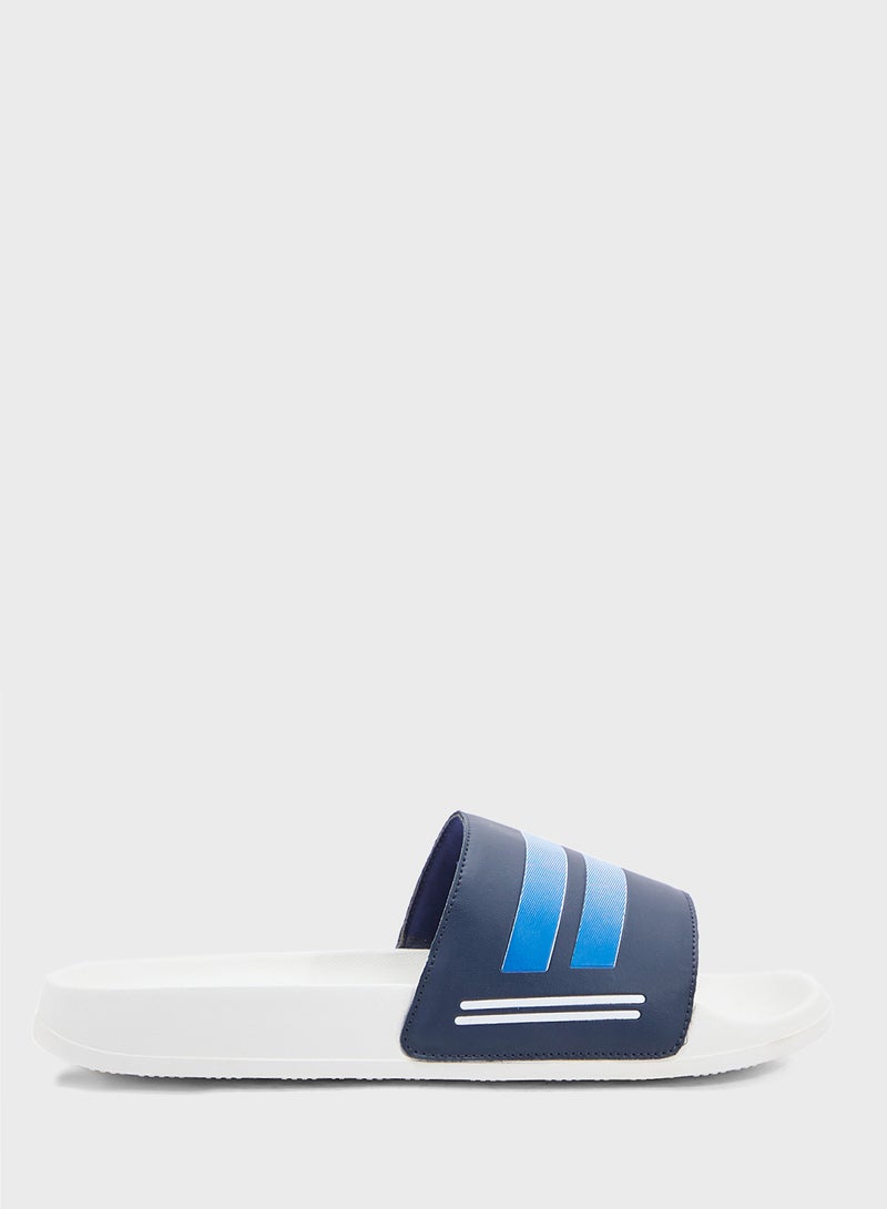 Seventy Five Stripes Detail Casual Slides  - Image 1