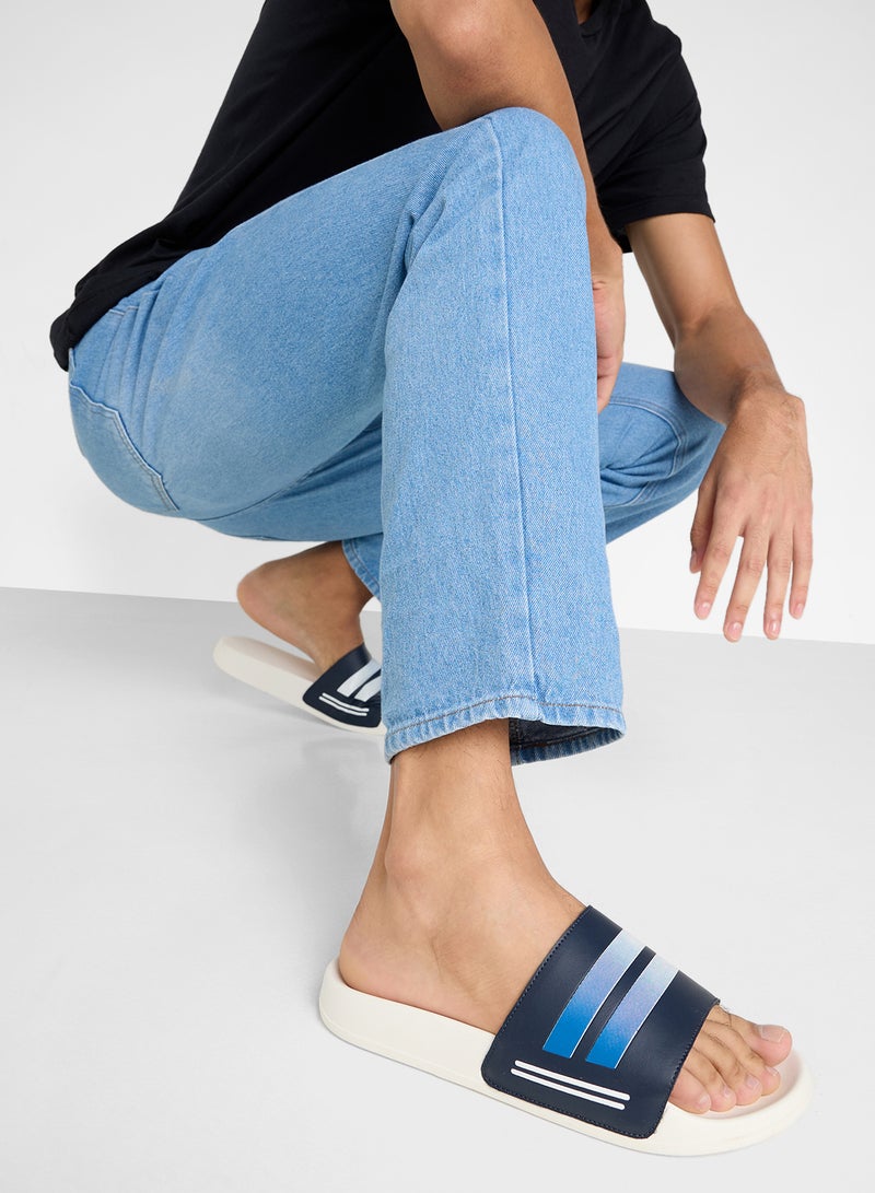 Seventy Five Stripes Detail Casual Slides  - Image 5