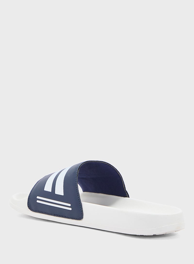 Seventy Five Stripes Detail Casual Slides  - Image 2