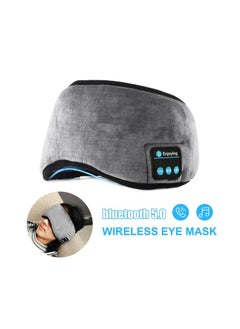 Generic Sleeping Eye Mask Sleep Headphones,Lavince Travel Sleeping Headphone Wireless Bluetooth 5.0 Eye Mask Handsfree Music Sleep Eye Shades Headset Built-in Speakers Microphone Washable Gray  - Image 1