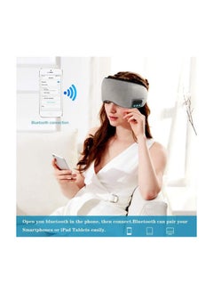 Generic Sleeping Eye Mask Sleep Headphones,Lavince Travel Sleeping Headphone Wireless Bluetooth 5.0 Eye Mask Handsfree Music Sleep Eye Shades Headset Built-in Speakers Microphone Washable Gray  - Image 2