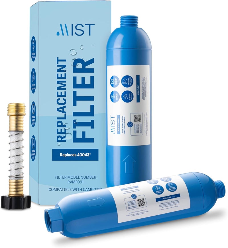Mist 40043 Replacement for Camco RV Inline Water Filter - 2 Pack - Image 1
