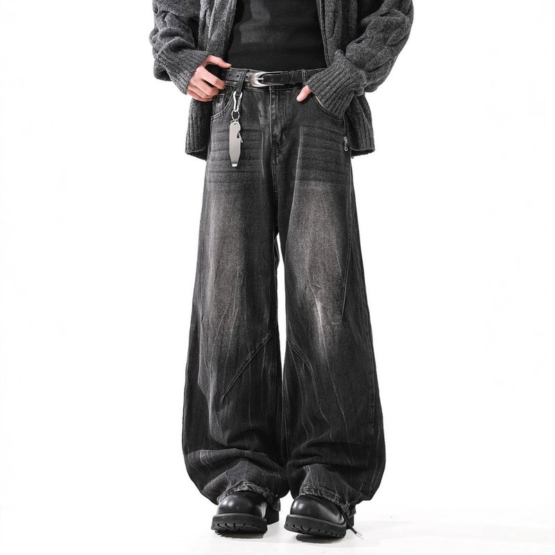 Unisex Classic Denim Jeans Loose Fit Daily Outdoor Wear - Image 1