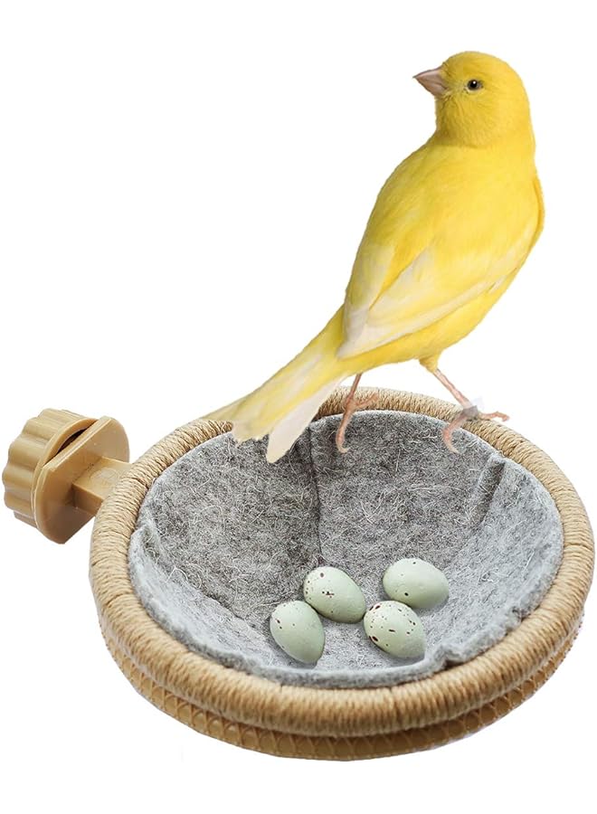Generic Bird Nest Canary Finch Parrot Nest With Felt（4.5 Inches）  - Image 1