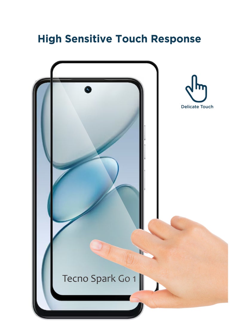 Generic - Tecno Spark Go 1 9H Hardness HD Tempered Glass Screen Protector 99% Transparency with device's original screen clarity and brightness - Image 1