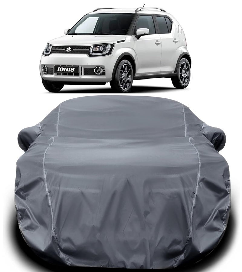 PODWILS Maruti Suzuki Ignis Car Cover Waterproof/Ignis Cover/Ignis Nexa Body with Triple Stitched Fully Elastic Ultra Surface Protection (Grey Lookfor Ignis) - Image 1