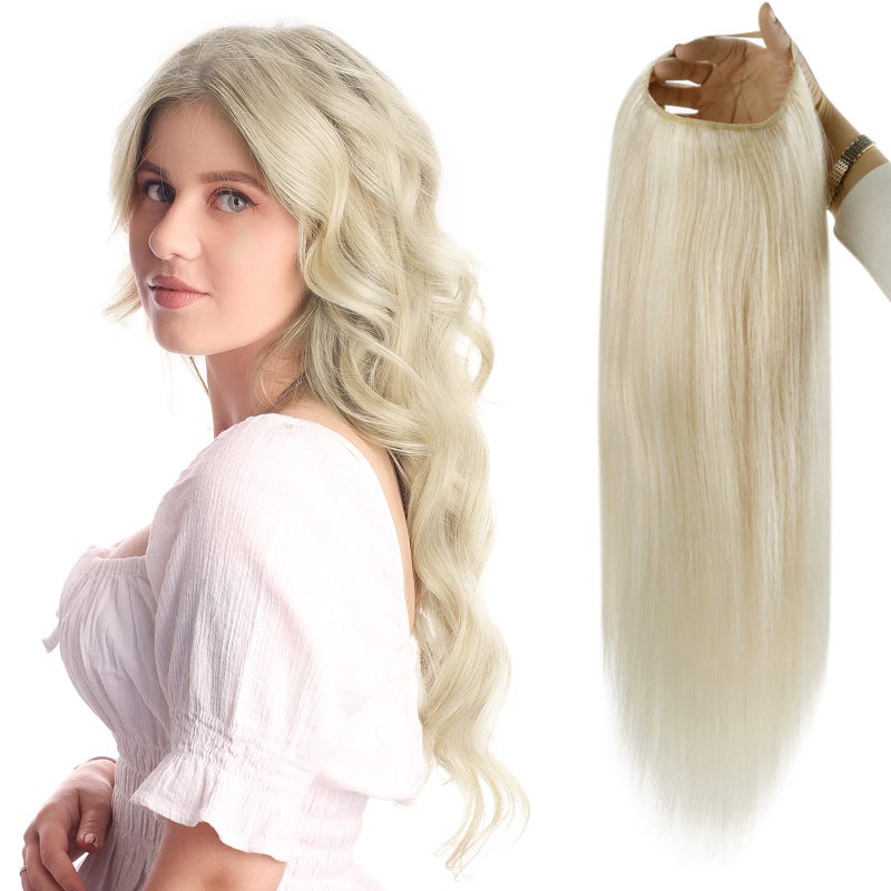 Full Shine Remy U Part Wig 20 Inch Blonde Color 60 Half Wig Human Hair U Part 150 Grams U Part Human Hair Straight
