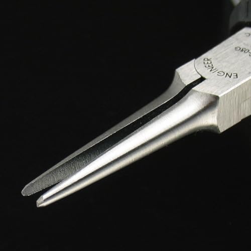 ENGINEER Compact Precision Compact Long Nose Pliers (Needle tip),Professional Grade, ESD Safe with Carbon Steel Jaws. Made in Japan. ps-03,Black,141mm - Image 5