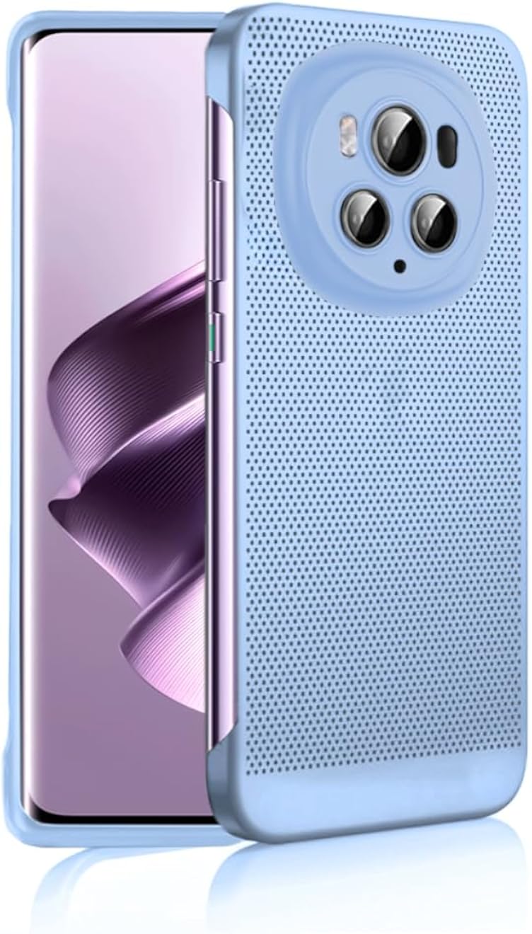 جراب Dl3 Mobilak لهاتف Honor Magic 6 Pro 5G، جراب لتبديد الحرارة مع واقي عدسة كاميرا مدمج، تصميم نحيف، تهوية جيدة، تبريد، مقاوم لبصمات الأصابع، غطاء خلفي صلب من البولي كربونات مقاوم للصدمات (أزرق فاتح)
