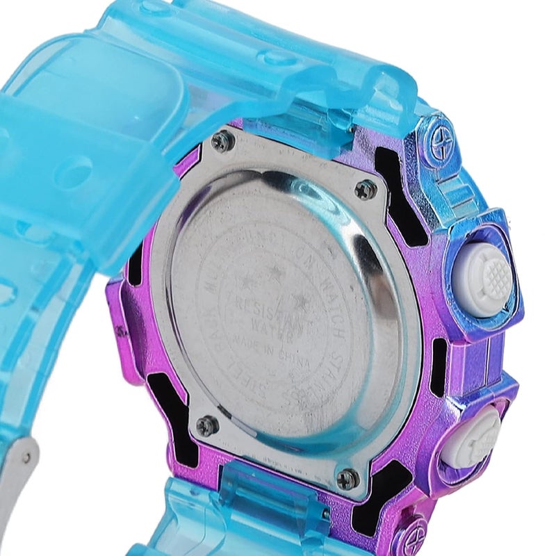 klarako Electronic Watch for Kids Boys Girls, Gradient Color Large Dial Waterproof Long Standby Time Purple Blue Casual Sports Wristwatches for Students - Image 5